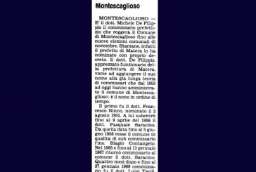 3 SETTEMBRE: NOMINATO IL COMMISSARIO