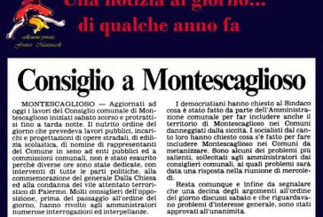 8 SETTEMBRE: CONSIGLIO A MONTESCAGLIOSO