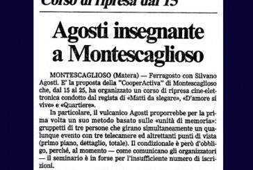 9 AGOSTO: SILVANO AGOSTI INSEGNANTE