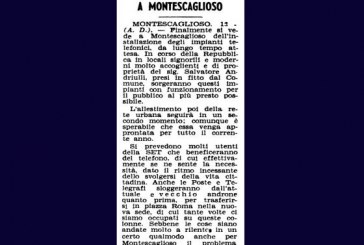 17 OTTOBRE: TELEFONI E POSTE A MONTESCAGLIOSO