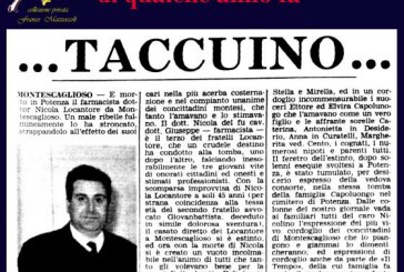 19 SETTEMBRE: IN MORTE DI UN FARMACISTA