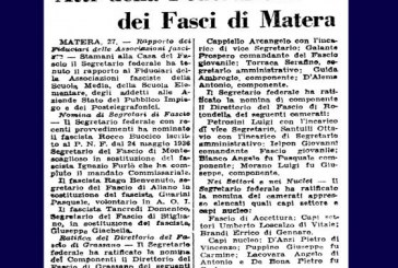 28 FEBBRAIO: FASCI DI MATERA