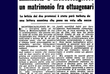 27 FEBBRAIO: MATRIMONIO FRA OTTANTENNI