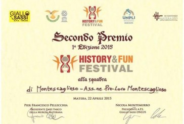 HISTORY & FUN FESTIVAL, la squadra della Pro Loco Montescaglioso, conquista il 2° POSTO