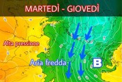 NUOVA FASE PIENAMENTE INVERNALE A PARTIRE DA MARTEDÌ.